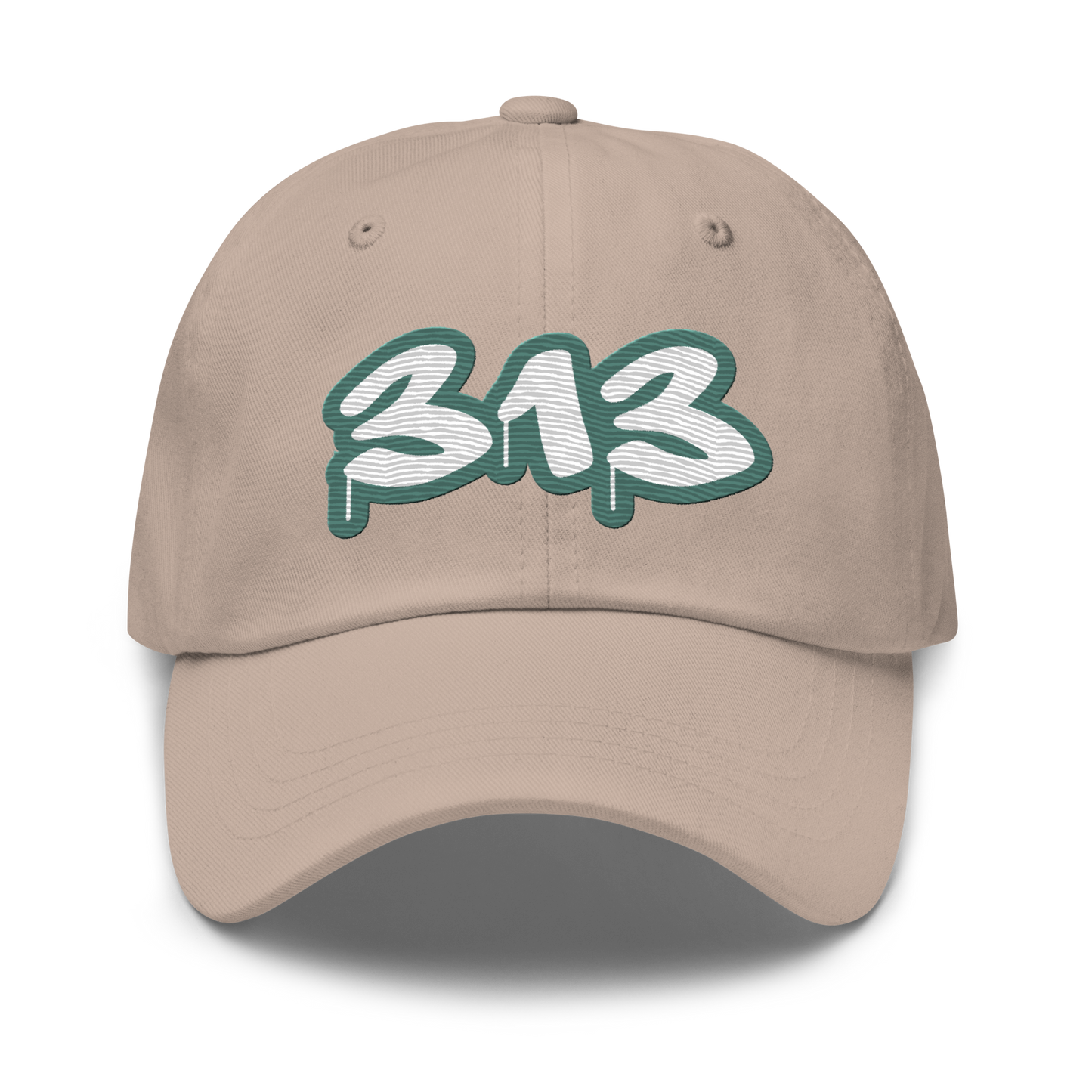 Detroit '313' Dad Hat (Copper Green Tag Font)