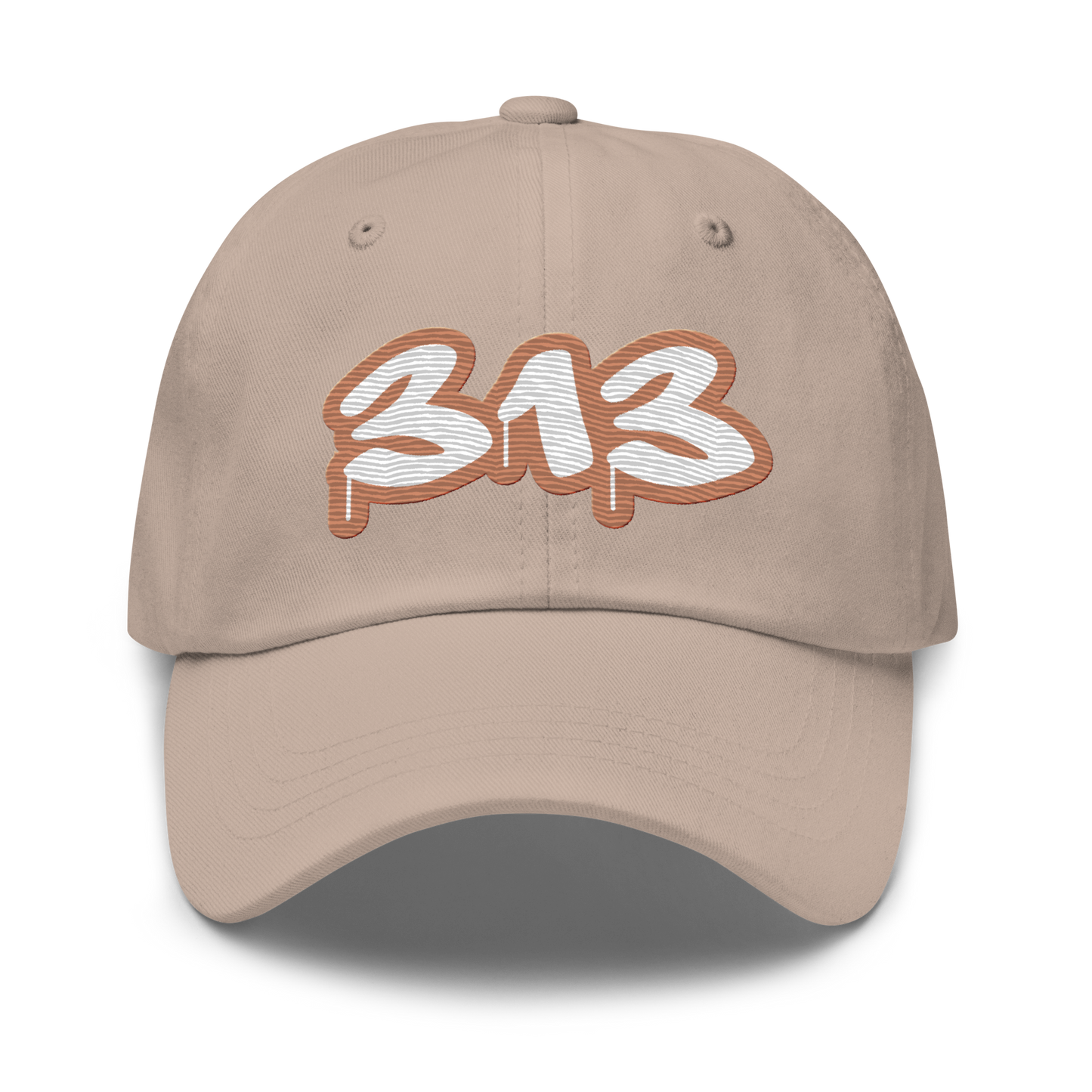 Detroit '313' Dad Hat (Copper Tag Font)