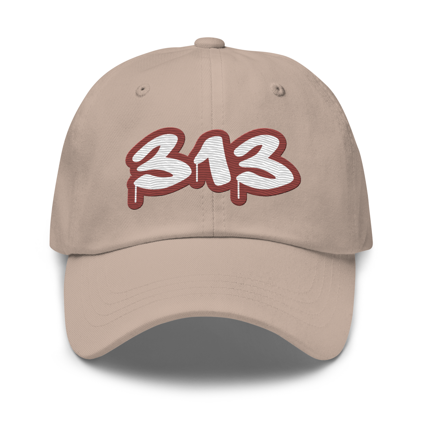 Detroit '313' Dad Hat (Ore Dock Red Tag Font)