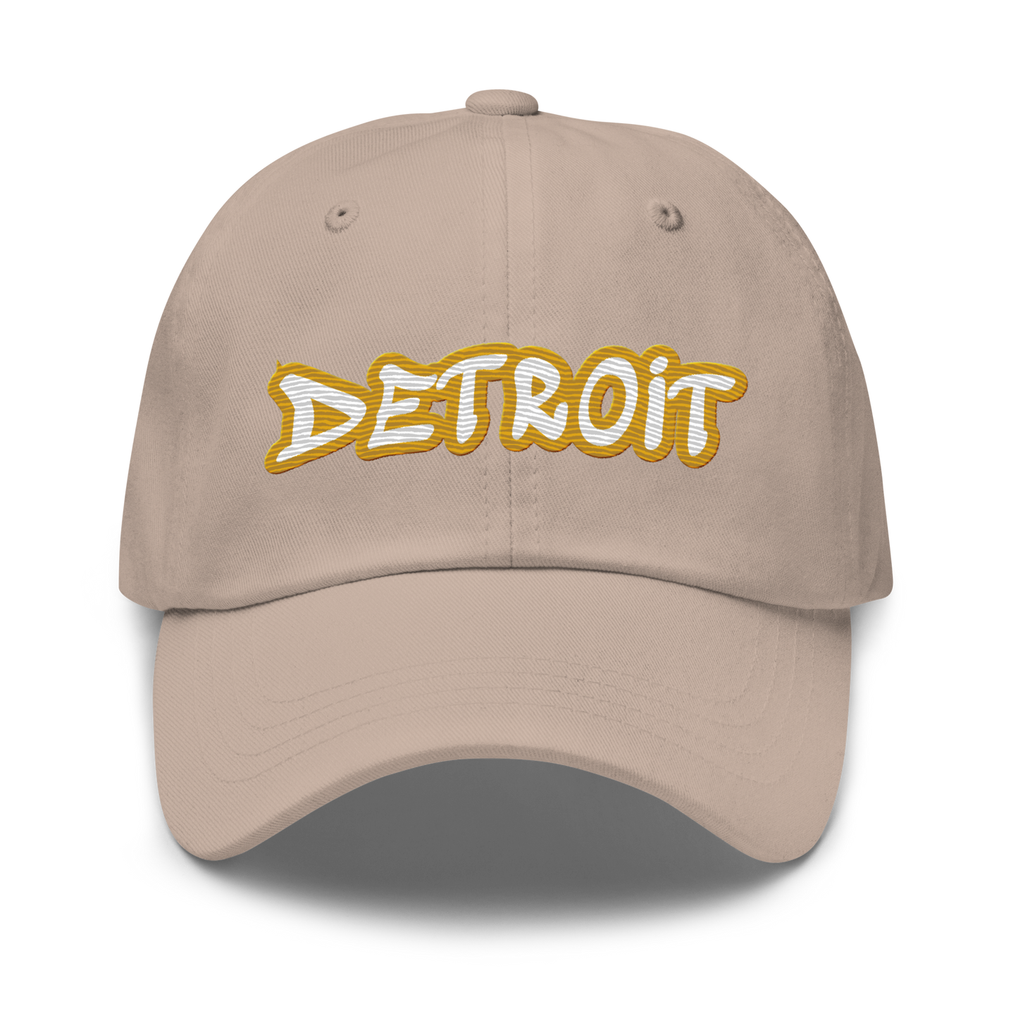 'Detroit' Dad Hat (Gold Tag Font)