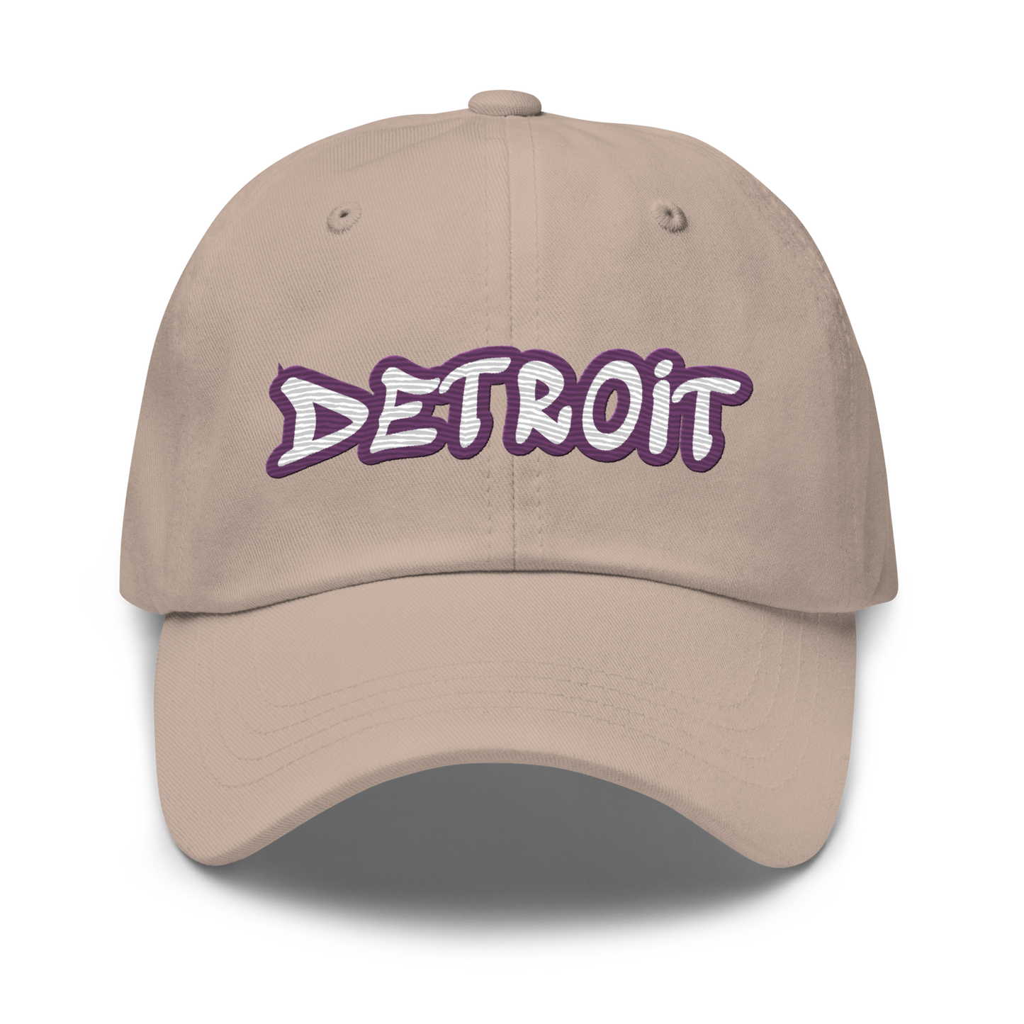 'Detroit' Dad Hat (Plum Tag Font)