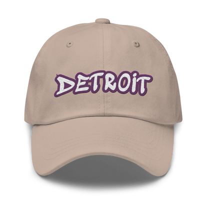 'Detroit' Dad Hat (Plum Tag Font)