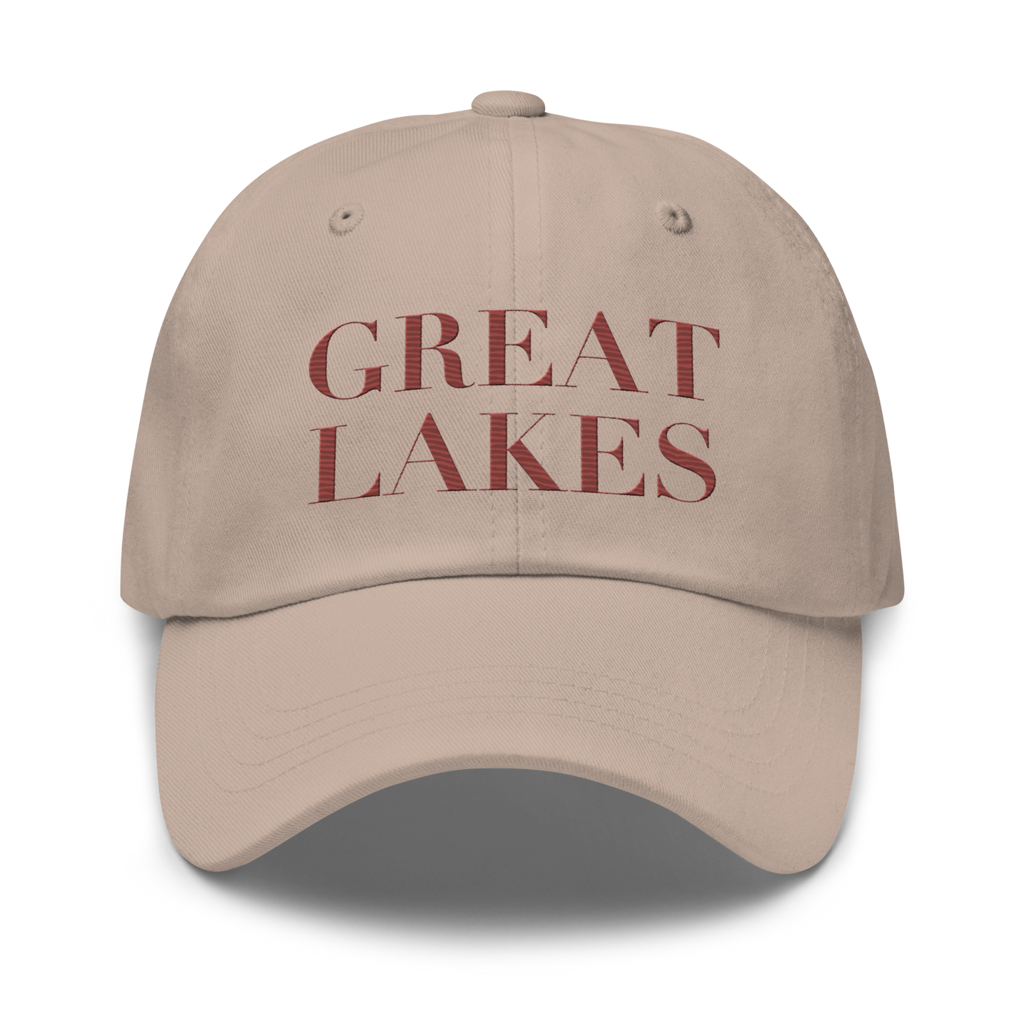 'Great Lakes' Dad Hat (Didone Font) | Ore Dock Red