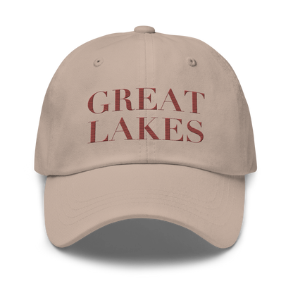 'Great Lakes' Dad Hat (Didone Font) | Ore Dock Red