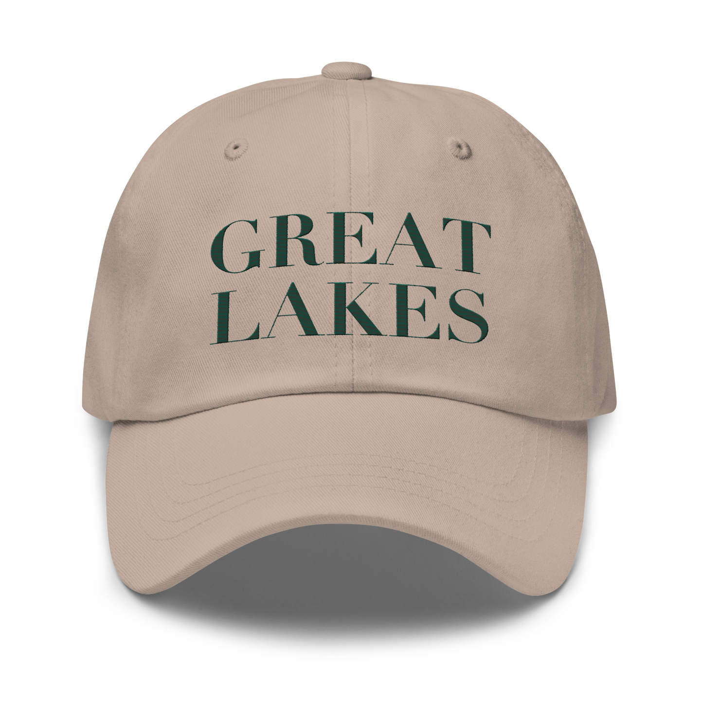 'Great Lakes' Dad Hat (Didone Font) | Laconic Green