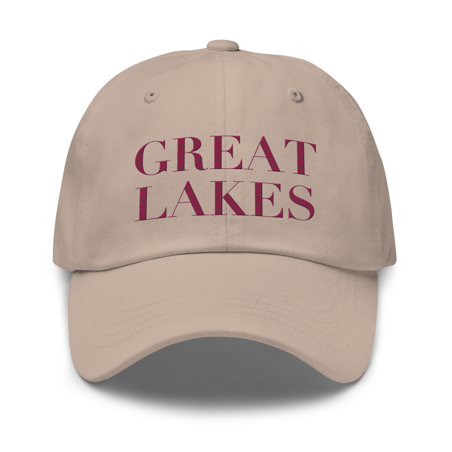 'Great Lakes' Dad Hat (Didone Font) | Ruby Red