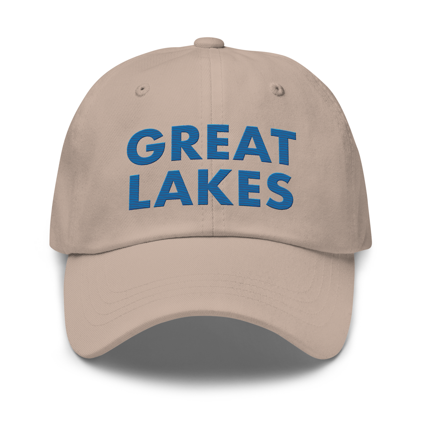 'Great Lakes' Dad Hat (Geometric Sans Font) | Azure