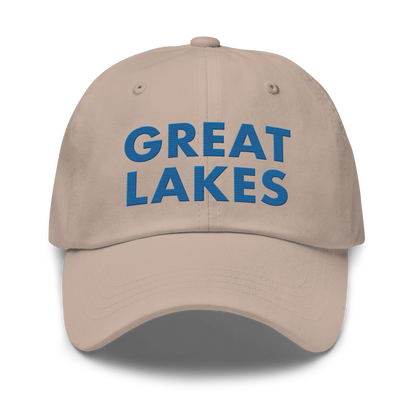 'Great Lakes' Dad Hat (Geometric Sans Font) | Azure