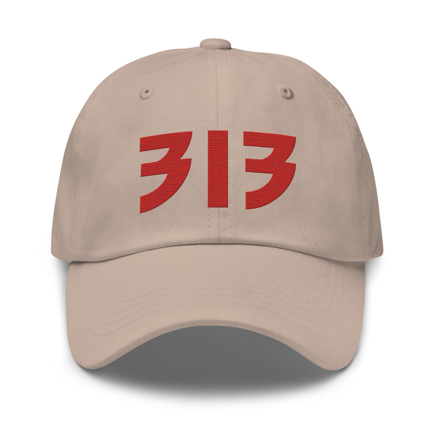 Detroit '313' Dad Hat (Glam Rock Font) | Aliform Red