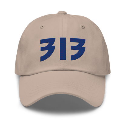 Detroit '313' Dad Hat (Glam Rock Font) | Dearborn Blue