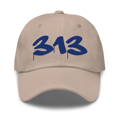 Detroit '313' Dad Hat (Tag Font) | Dearborn Blue