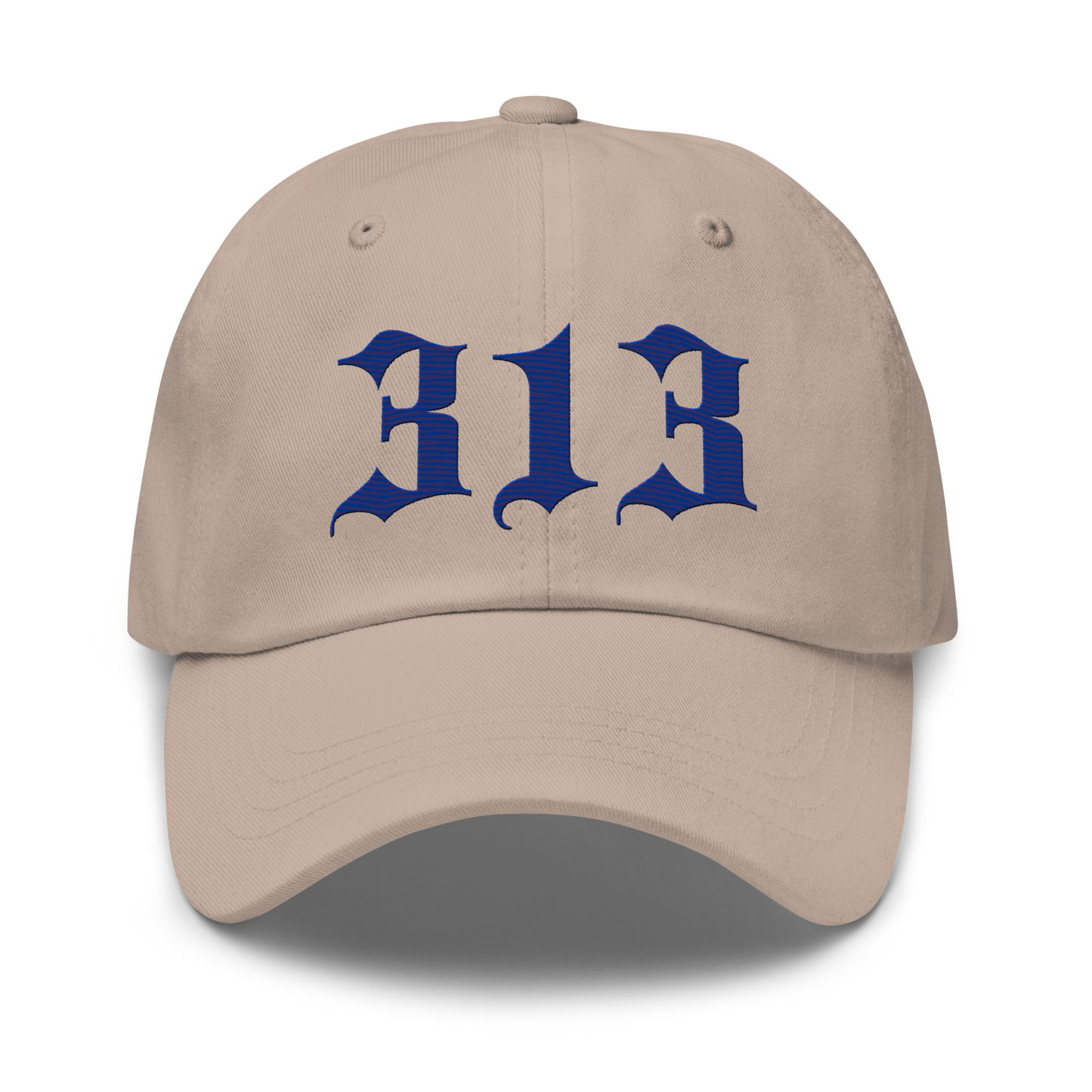 Detroit '313' Dad Hat (Old English Font) | Bourbon Blue