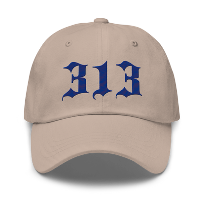 Detroit '313' Dad Hat (Old English Font) | Bourbon Blue