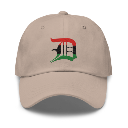 Detroit 'Old English D' Dad Hat | Pan-African Edition