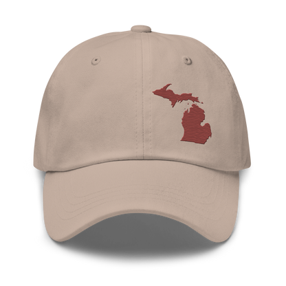 Michigan Dad Hat | Ore Dock Red Outline