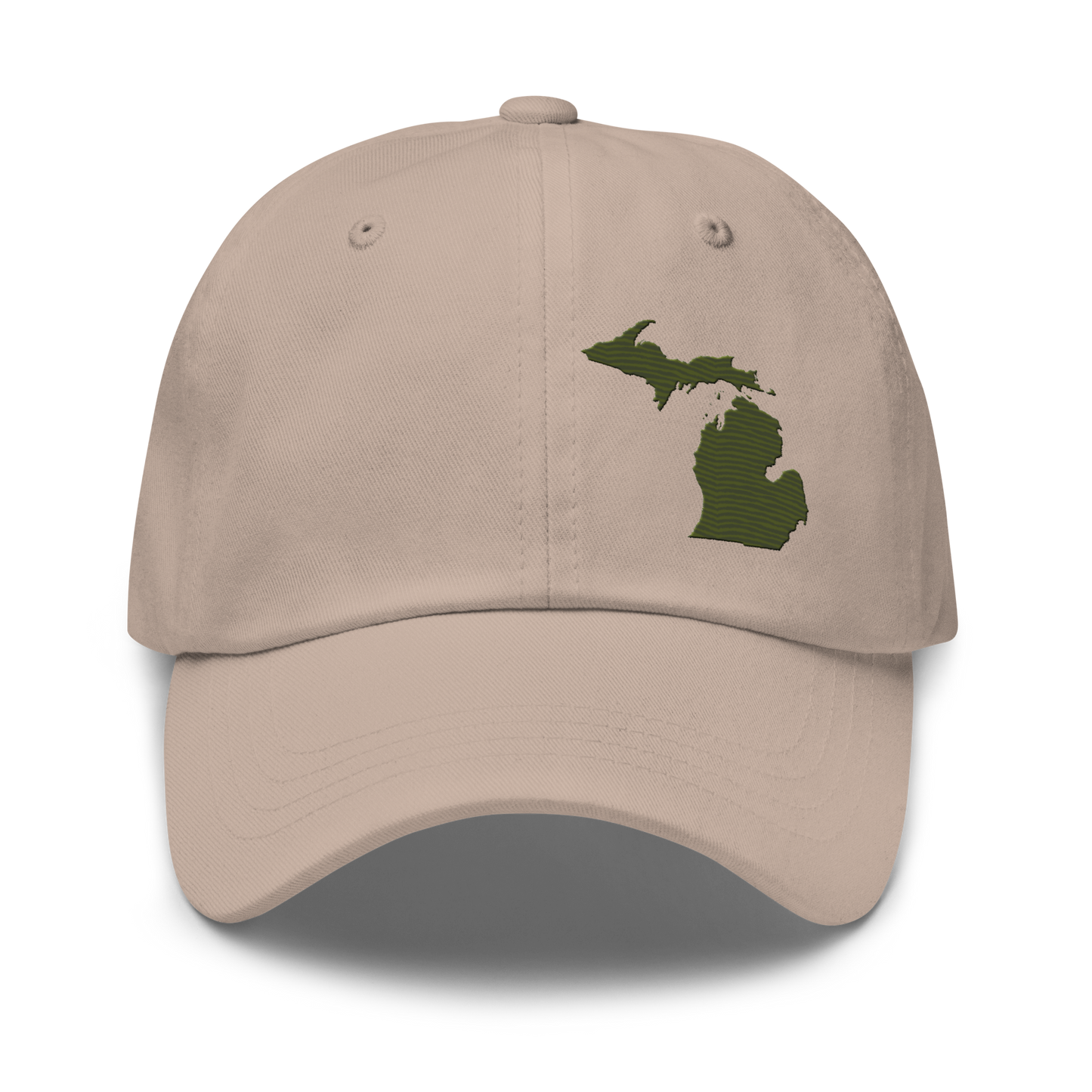 Michigan Dad Hat | Army Green Outline