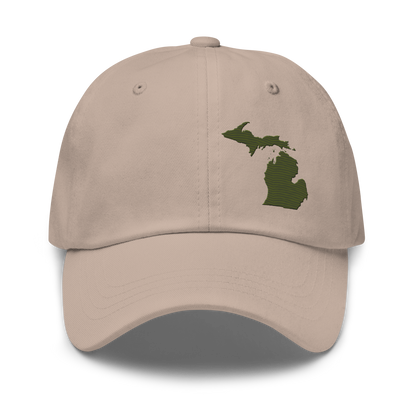 Michigan Dad Hat | Army Green Outline