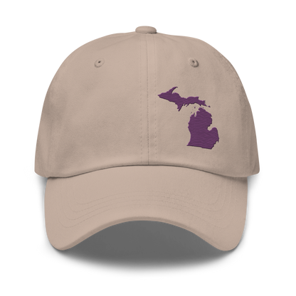 Michigan Dad Hat | Plum Outline