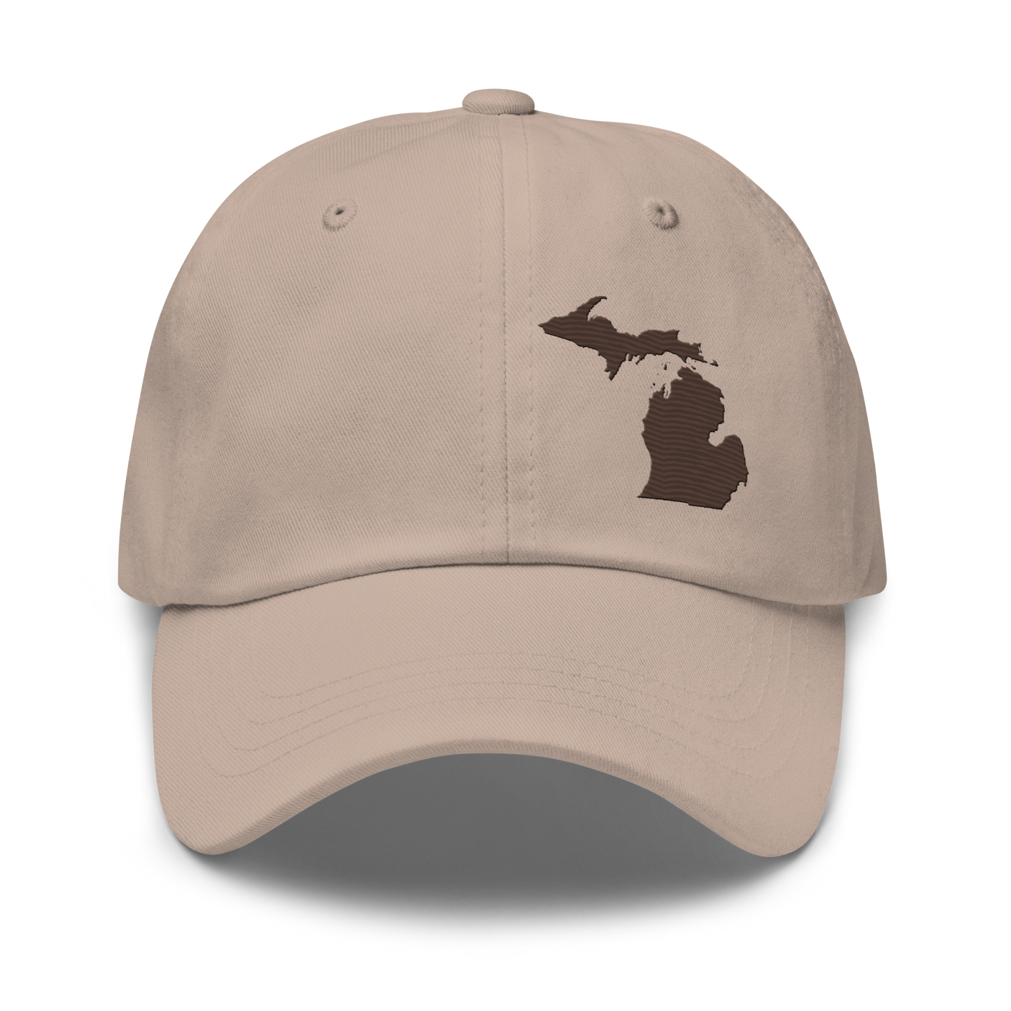 Michigan Dad Hat | Hickory Brown Outline