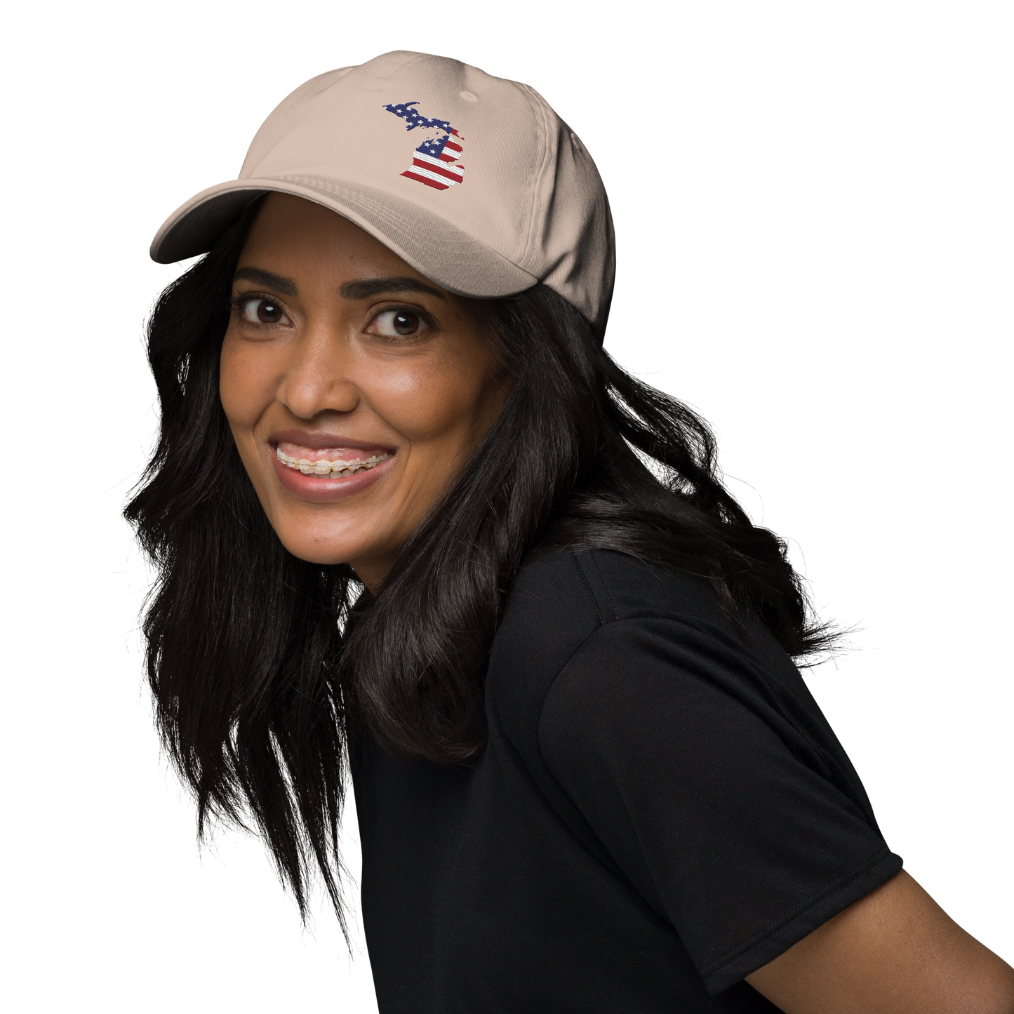 Michigan Dad Hat | Patriotic Outline