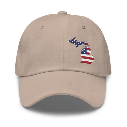 Michigan Dad Hat | Patriotic Outline