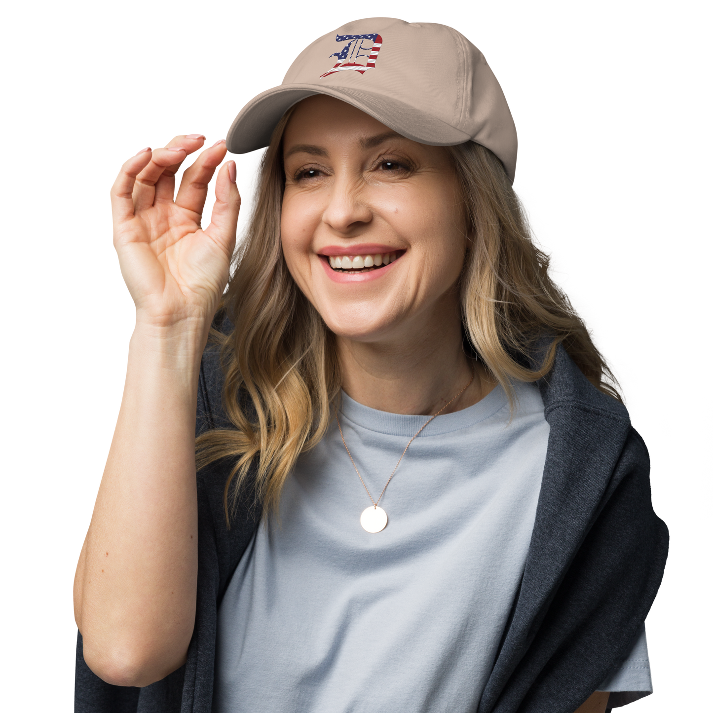 Detroit 'Old English D' Dad Hat (Patriotic Edition)