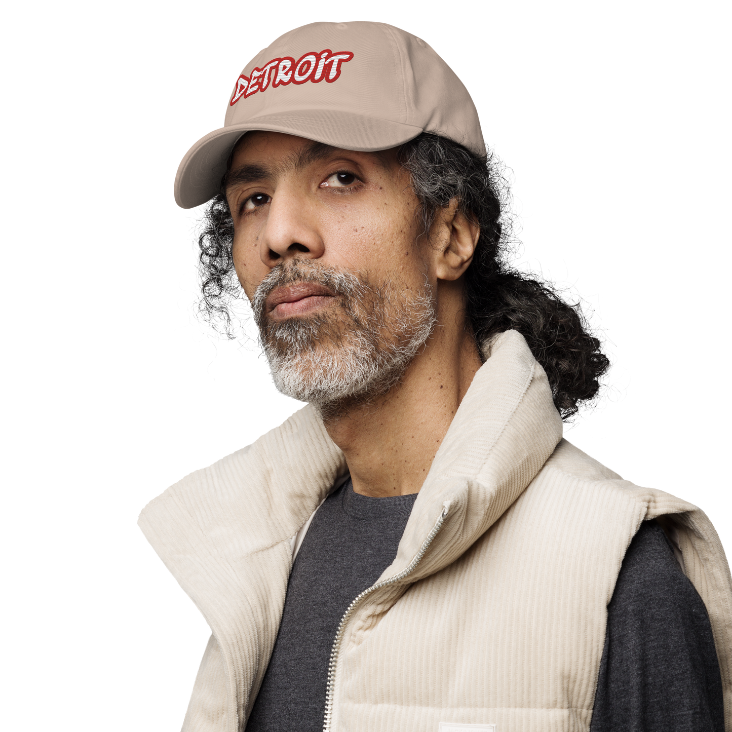 'Detroit' Dad Hat (Aliform Red Tag Font)