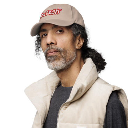 'Detroit' Dad Hat (Aliform Red Tag Font)