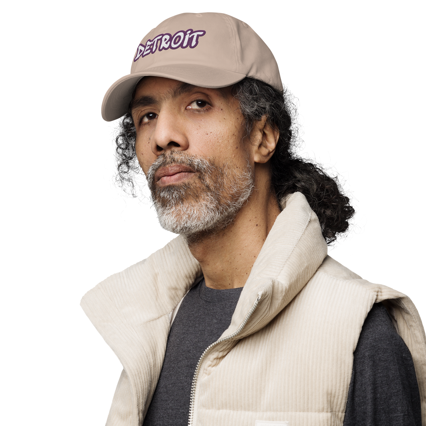 'Detroit' Dad Hat (Plum Tag Font)