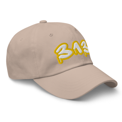 Detroit '313' Dad Hat (Tag Font w/ Gold Stroke)