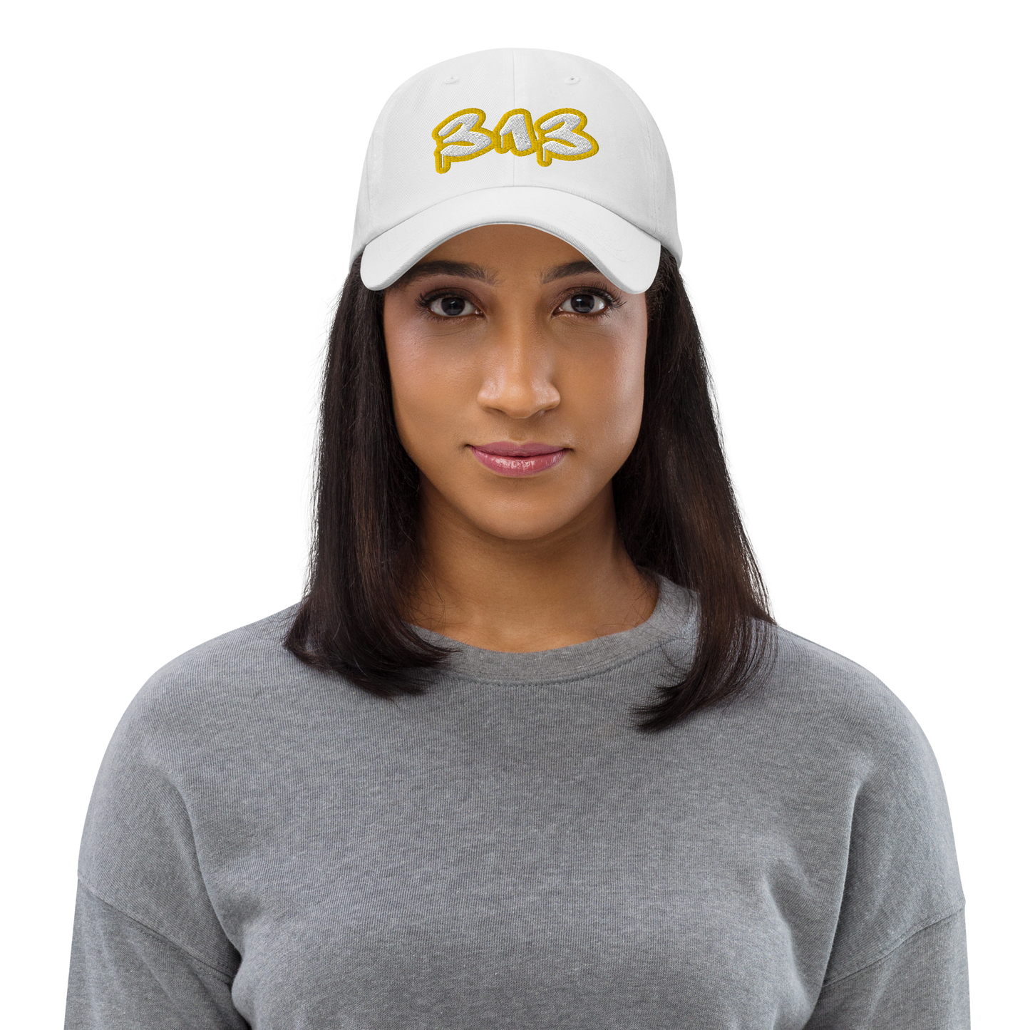 Detroit '313' Dad Hat (Tag Font w/ Gold Stroke)