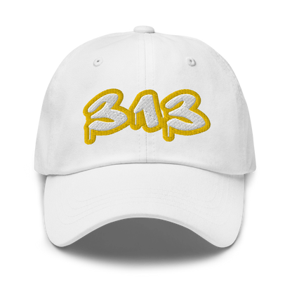 Detroit '313' Dad Hat (Tag Font w/ Gold Stroke)