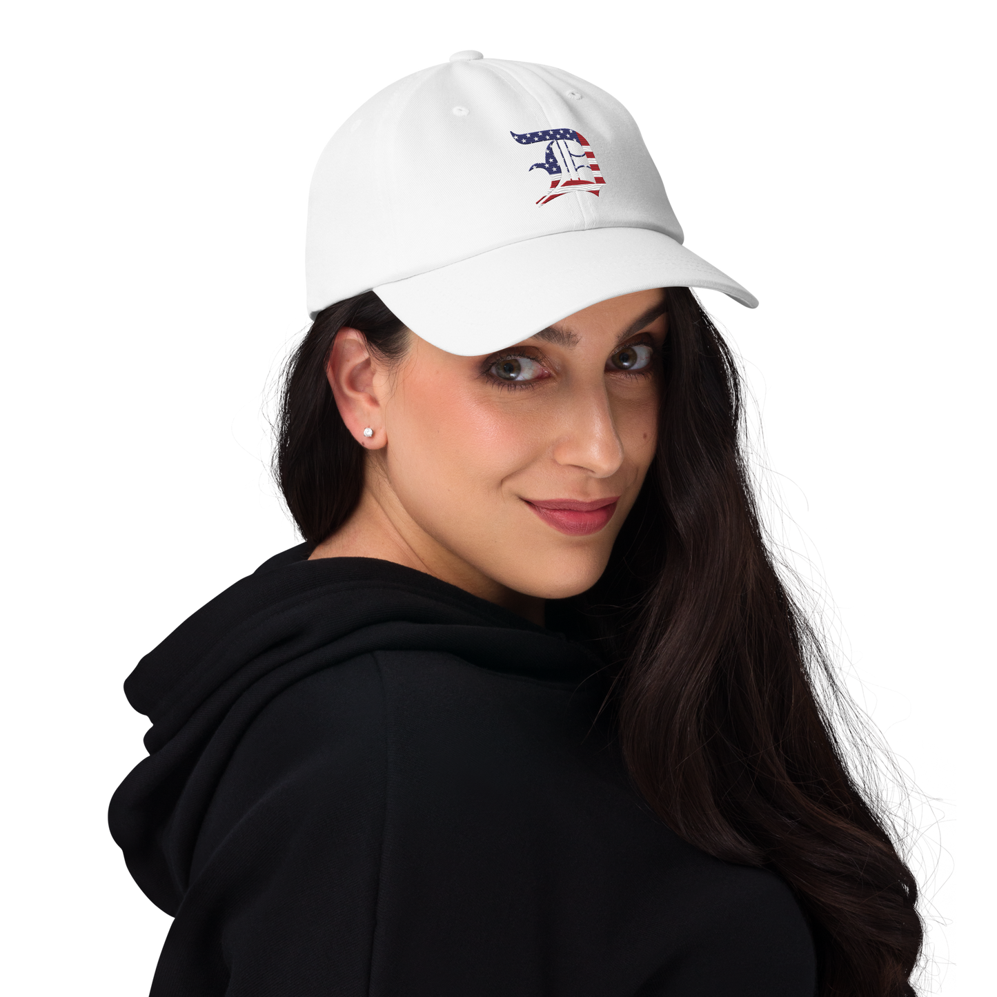 Detroit 'Old English D' Dad Hat (Patriotic Edition)