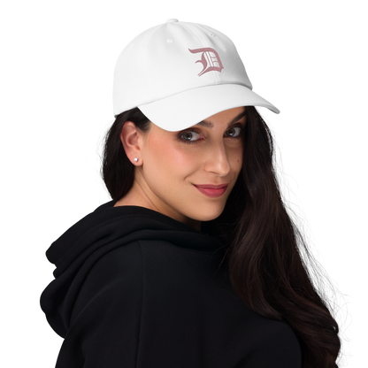 Detroit 'Old English D' Dad Hat (Cherry Blossom Pink)