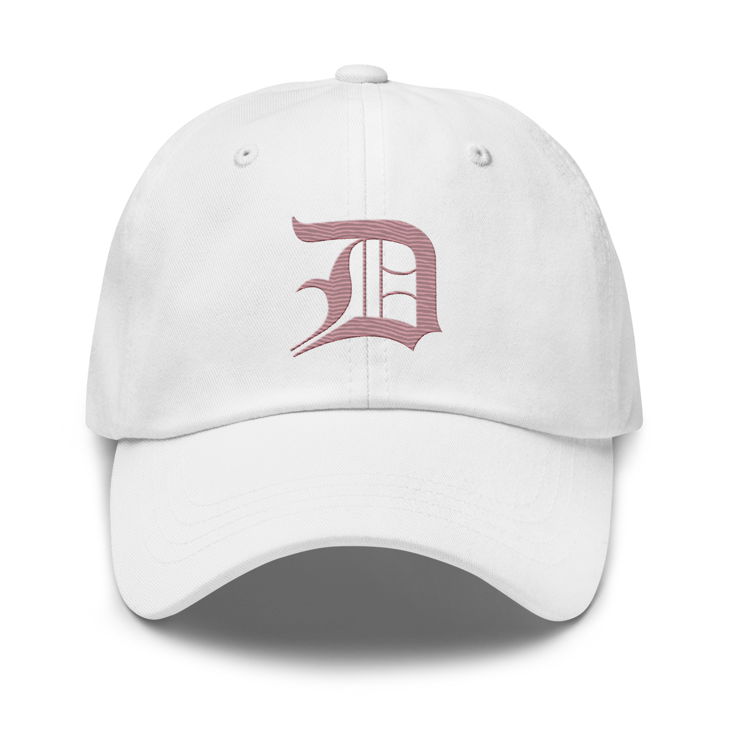 Detroit 'Old English D' Dad Hat (Cherry Blossom Pink)