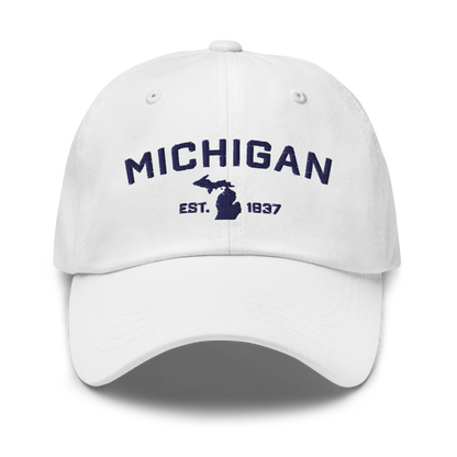 'Michigan EST 1837' Dad Hat (Athletic Font)