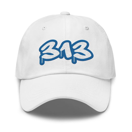 Detroit '313' Dad Hat (Azure Tag Font)