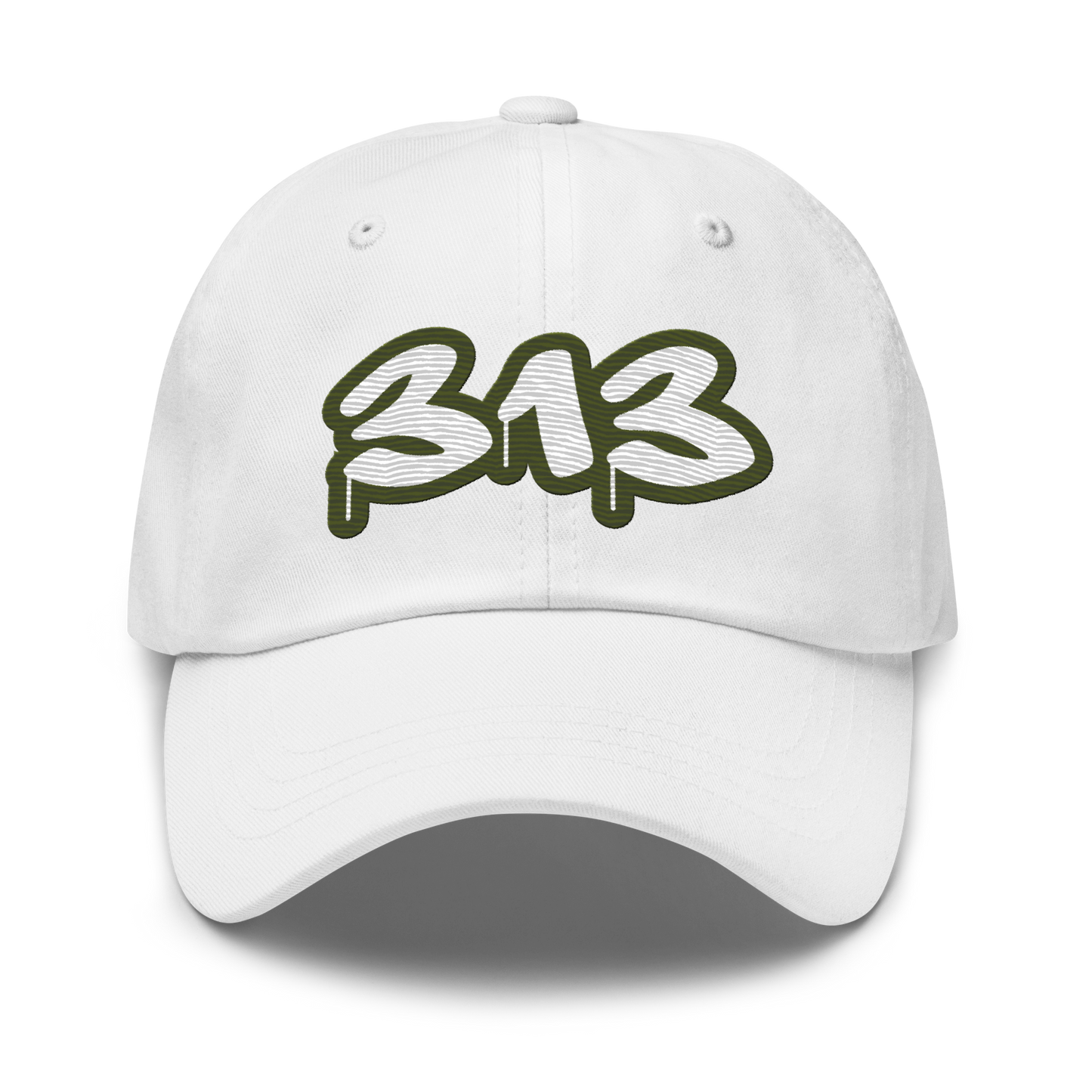 Detroit '313' Dad Hat (Army Green Tag Font)