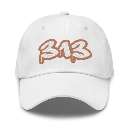 Detroit '313' Dad Hat (Copper Tag Font)