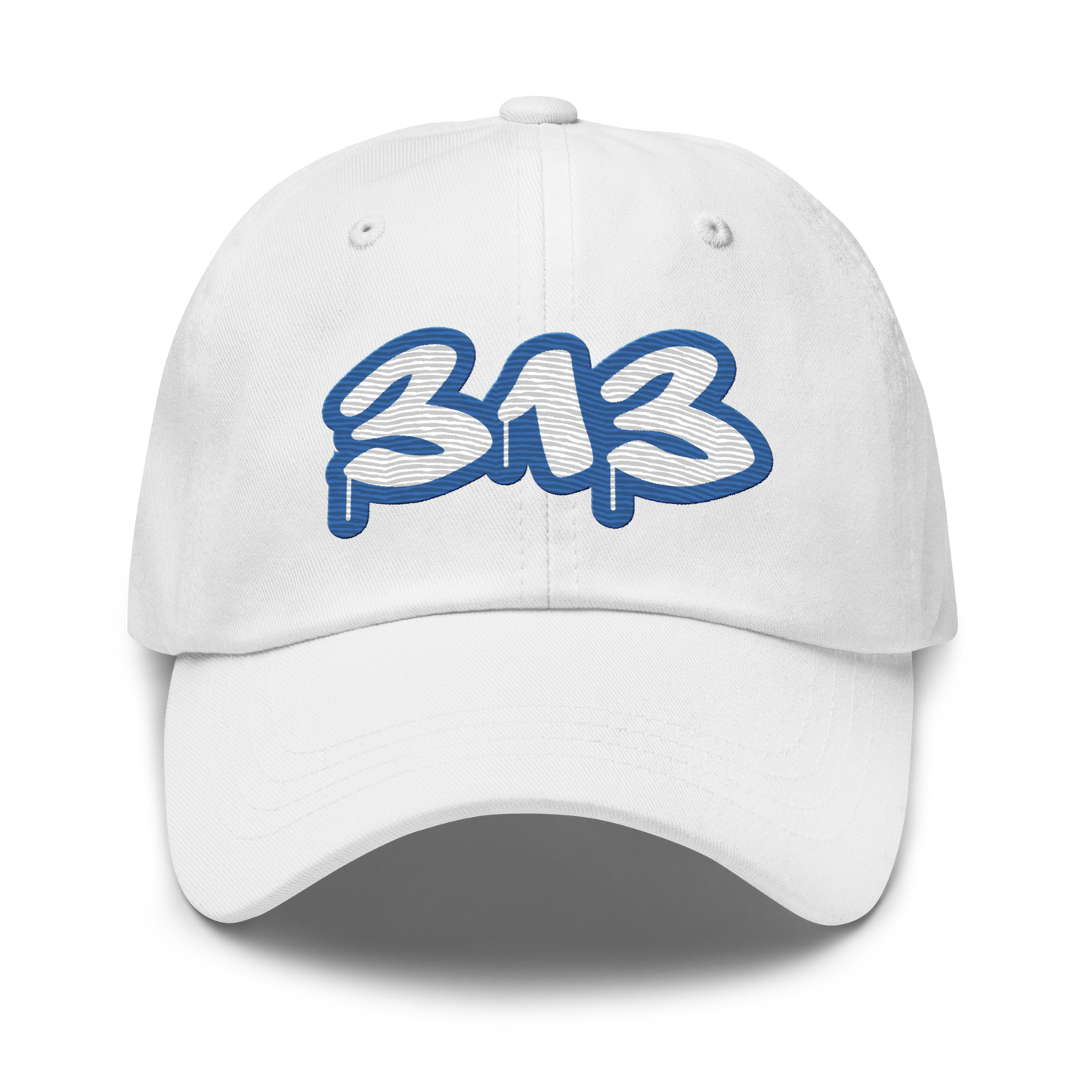 Detroit '313' Dad Hat (Motor Town Blue Tag Font)