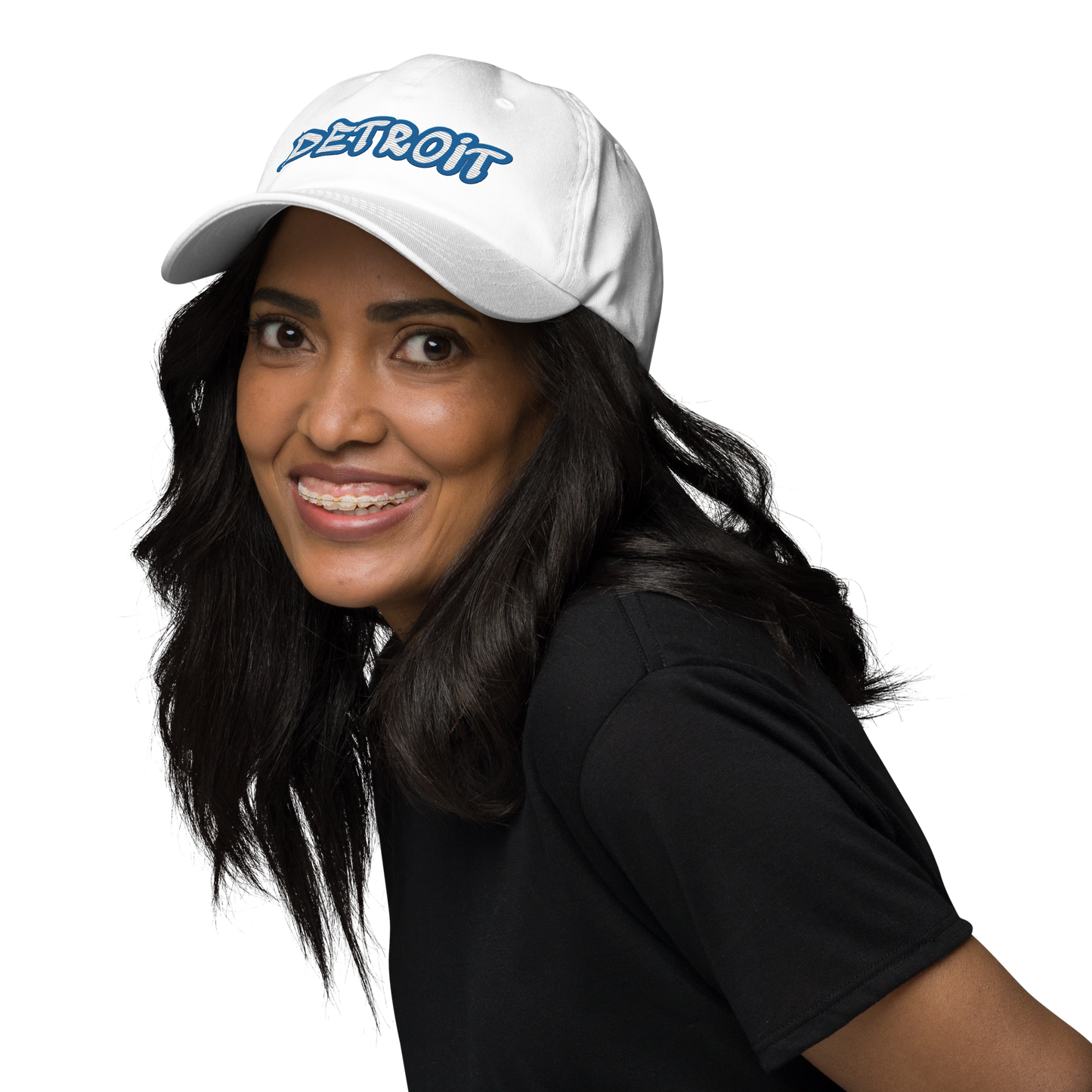 'Detroit' Dad Hat (Azure Tag Font)