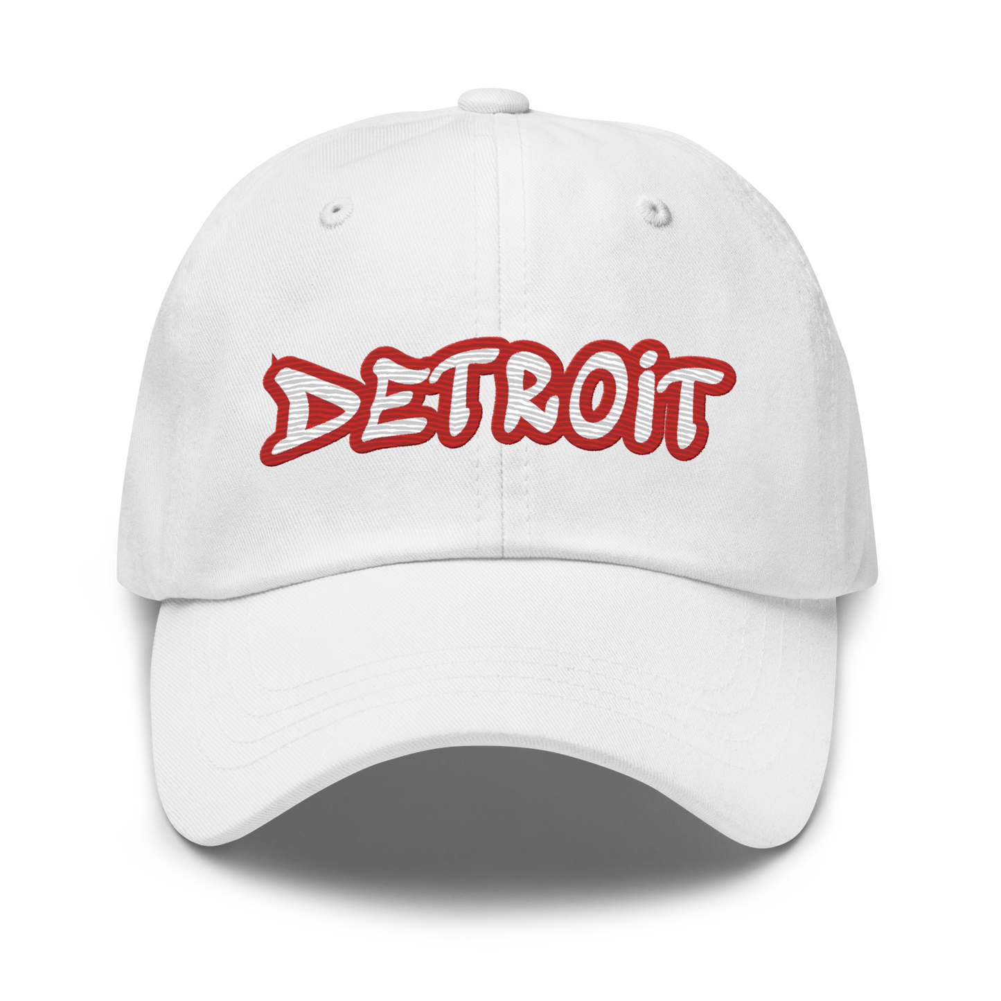 'Detroit' Dad Hat (Aliform Red Tag Font)