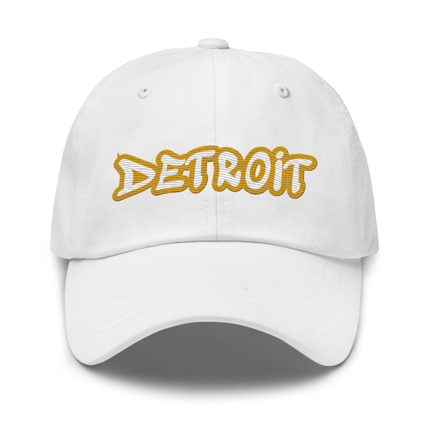 'Detroit' Dad Hat (Gold Tag Font)