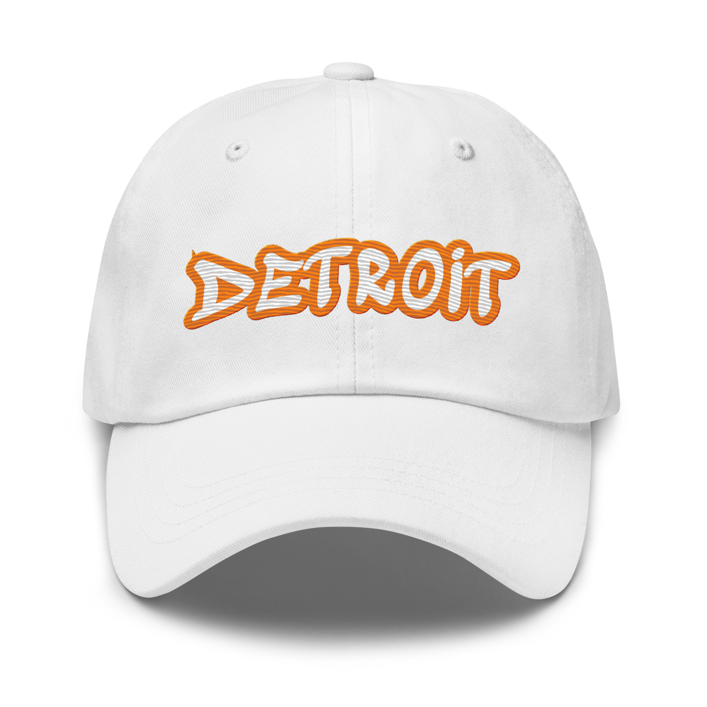 'Detroit' Dad Hat (Orange Tag Font)