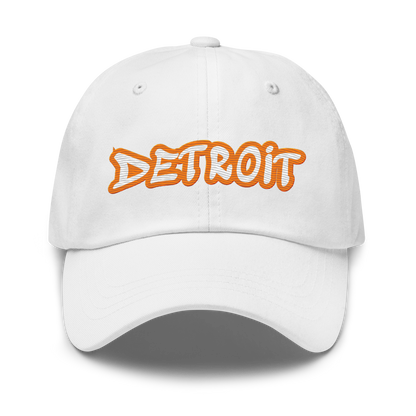 'Detroit' Dad Hat (Orange Tag Font)