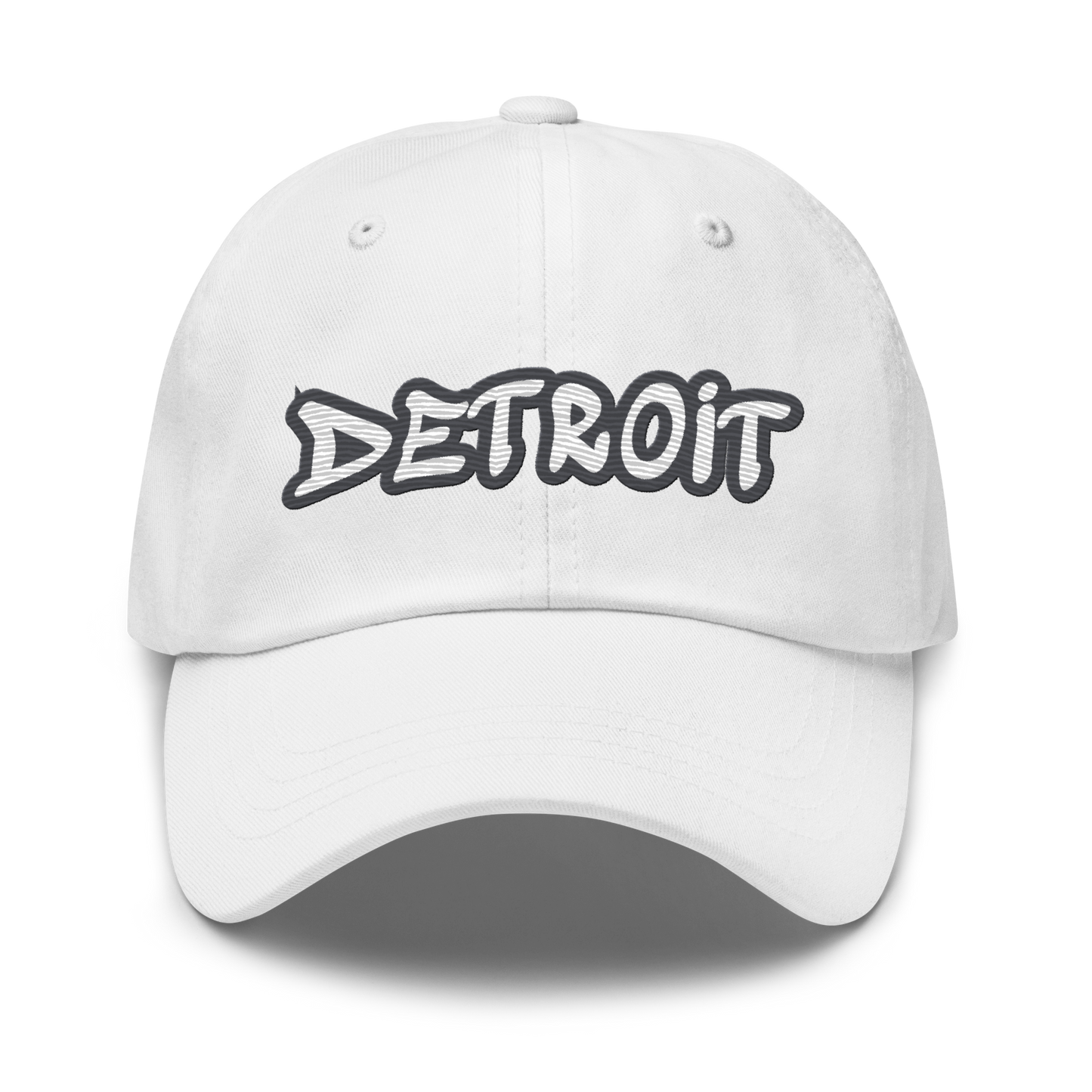 'Detroit' Dad Hat (Iron Ore Grey Tag Font)