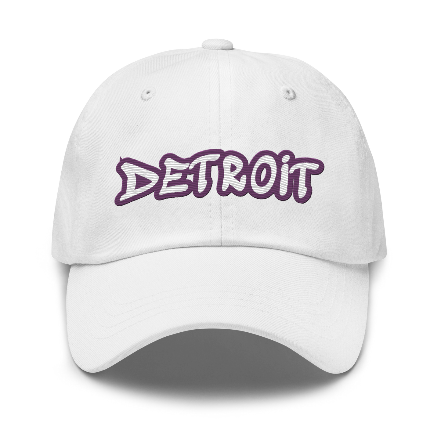 'Detroit' Dad Hat (Plum Tag Font)