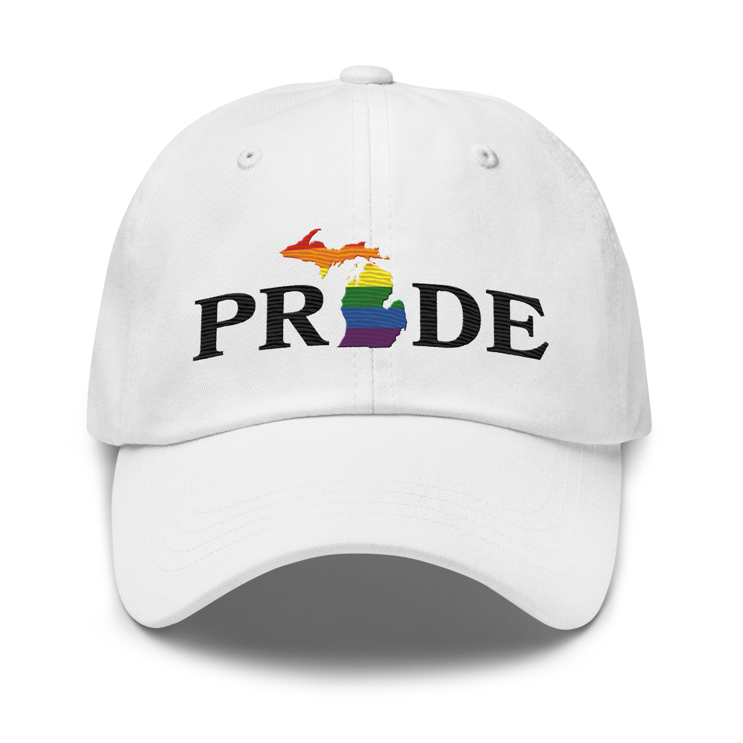 Michigan 'Pride' Dad Hat (Rainbow Pride Outline)