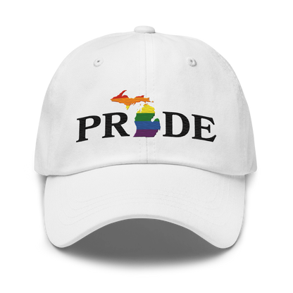 Michigan 'Pride' Dad Hat (Rainbow Pride Outline)