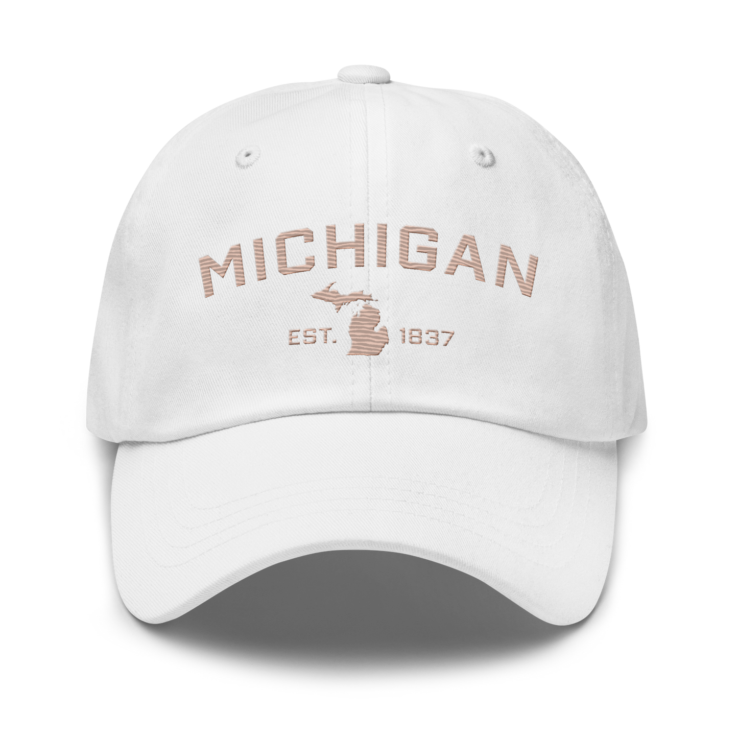 'Michigan EST 1837' Dad Hat (Athletic Font) | Rose Gold